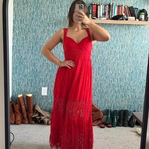 Free People Red Maxi Dress Caught Your Eye
